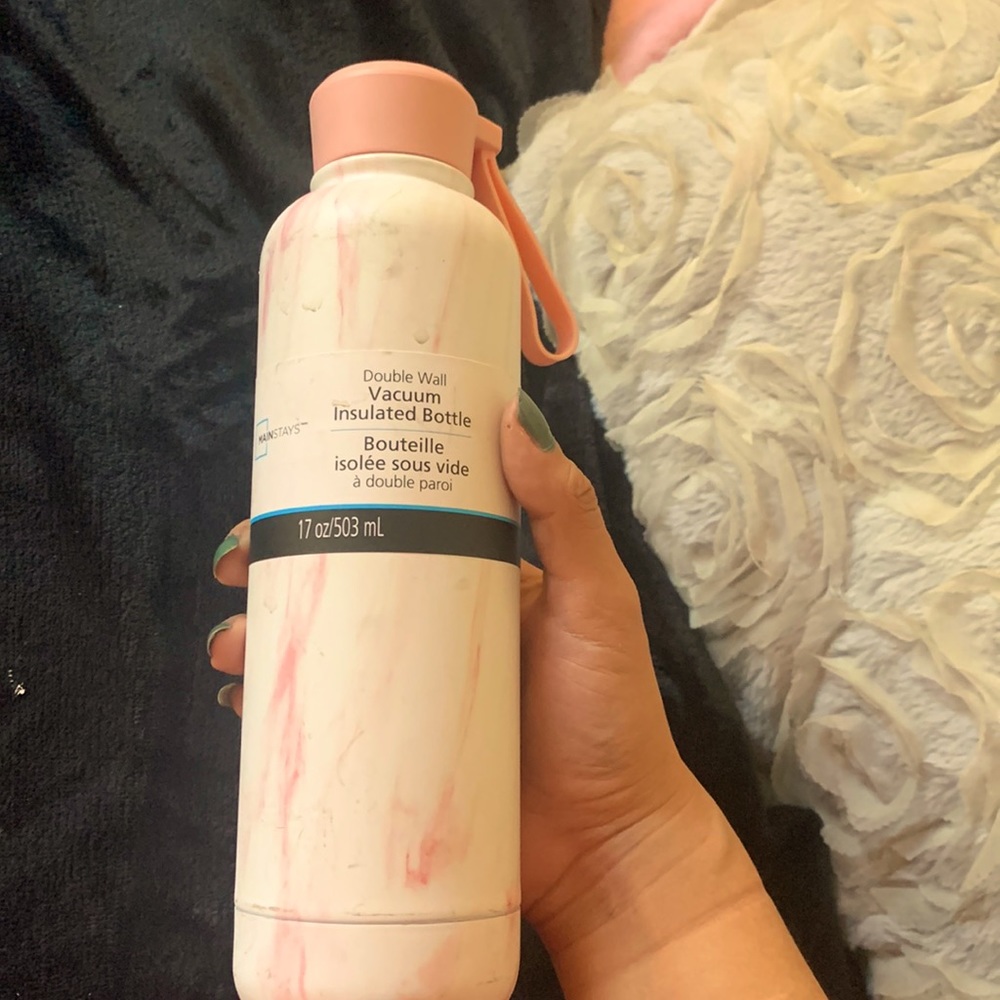 Pink water bottle
